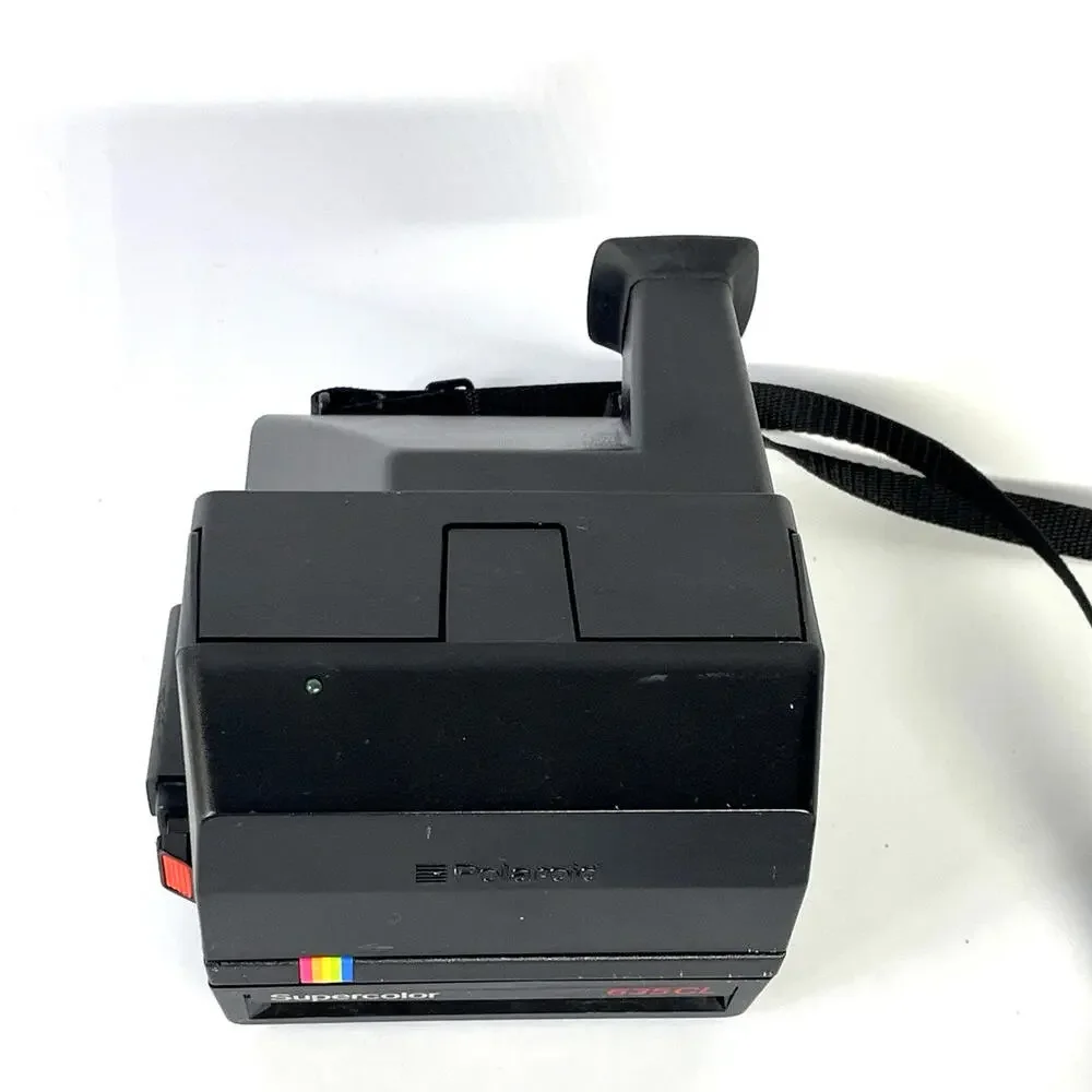 Vintage Polaroid SUPERCOLOR 635CL Camera Rainbow Stripe w/ Strap Untested‎